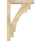 Ekena Millwork Merced Block Rough Sawn Bracket w/ Offset Brace, Douglas Fir, 4"W x 16"D x 24"H BKT0402X16X24MRC05RDF - alternate 2